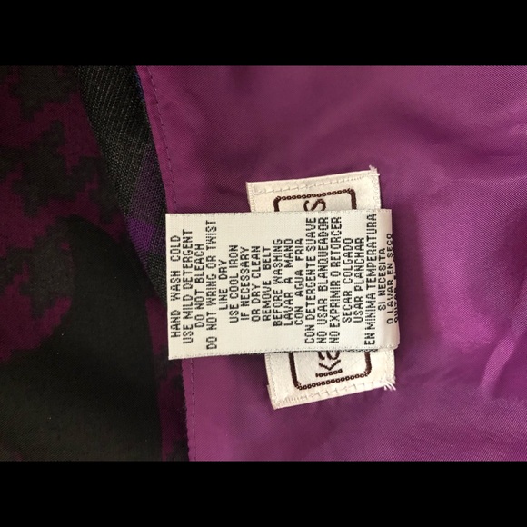 Karin Stevens brand grey/purple plaid dress - Picture 7 of 7